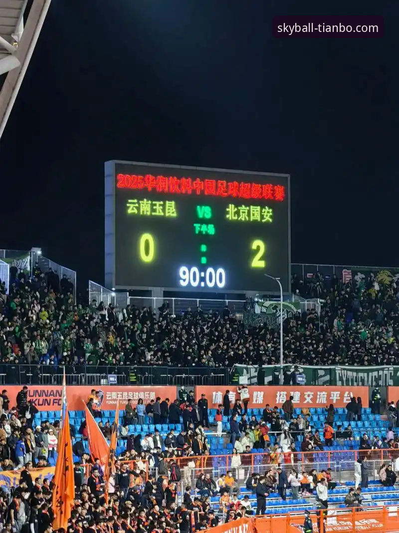 云南玉昆3-3北京国安：一场跌宕起伏的进球盛宴全记录